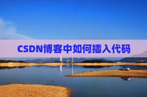 CSDN博客中如何插入代码